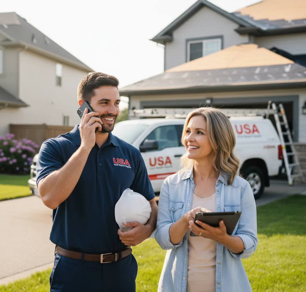 USA Roof Repair Experts customer support in Bement